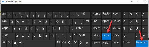 Scr Lock On On Screen Keyboard Dell Laptop