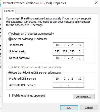 Static IP For The Server