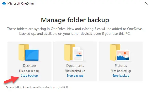 Stop The Desktop Backup