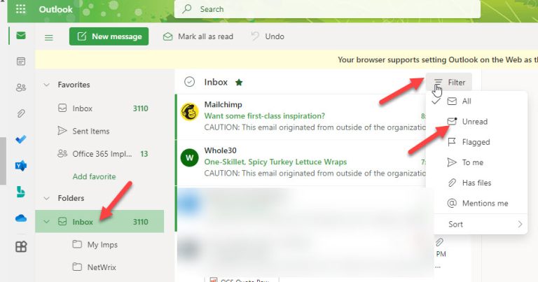How To Show Unread Mail Folder In Outlook How To Show Unread Mail Folder In Outlook