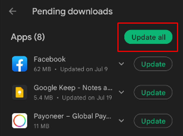 Update All Apps