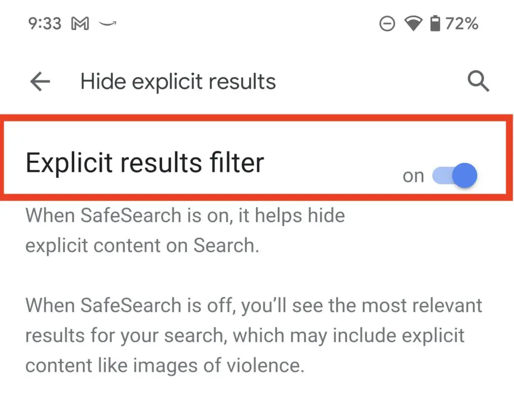 Explicit Results Filer On