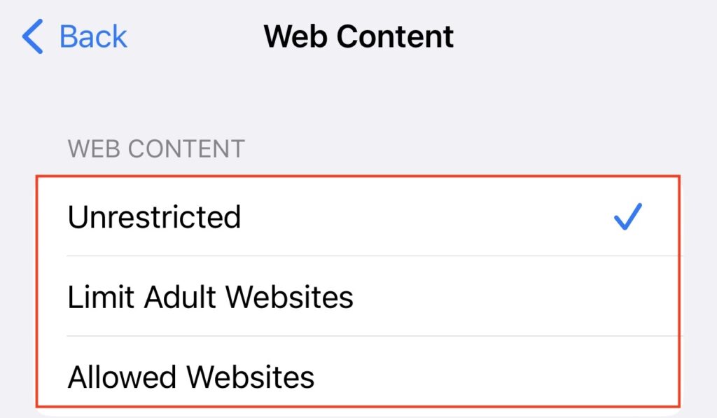 Web Content Filter