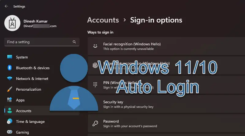 Windows OS Autologin