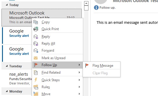 How To Flag Email In Outlook