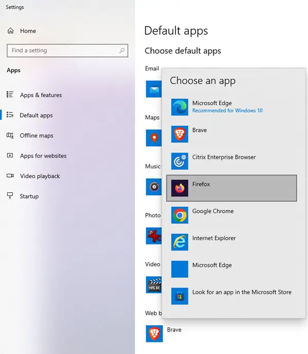 Change Default Apps To Fix Yahoo Mail Print Failed