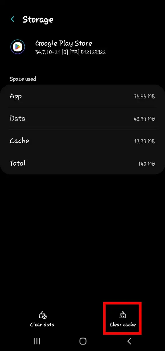 Cache option