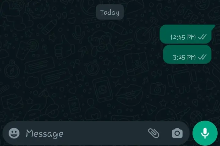 Sent blank message in WhatsApp