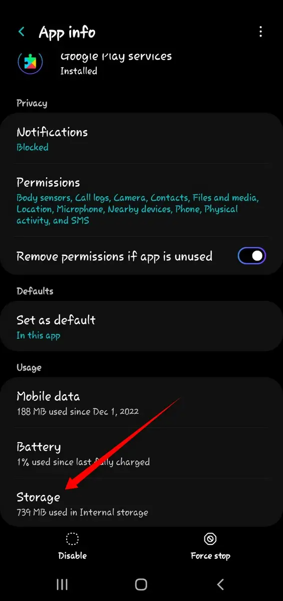 Storage Option