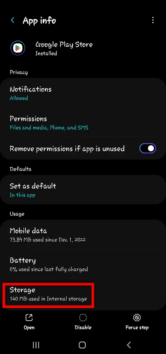 Storage in Android
