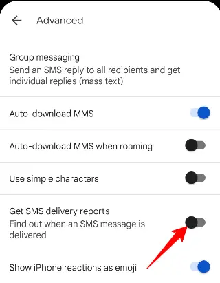 Get SMS delivery reports