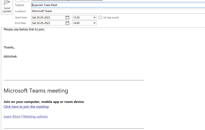 How to remove teams meeting from outlook invite