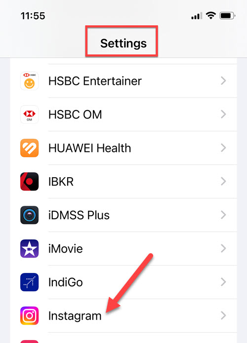 Instagram Settings In IPhone