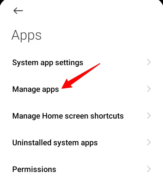 Manage Apps
