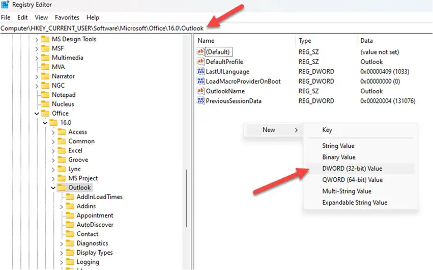 Registry Modification