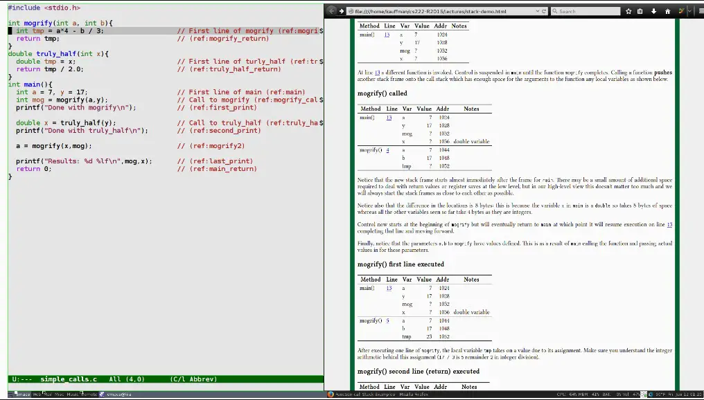 Stack Functions To Fix Codes