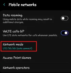 network mode