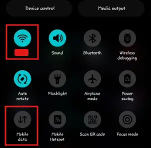 turn off wifi turn on mobile data