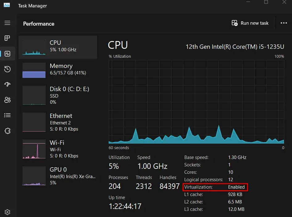 Virtualization Settings