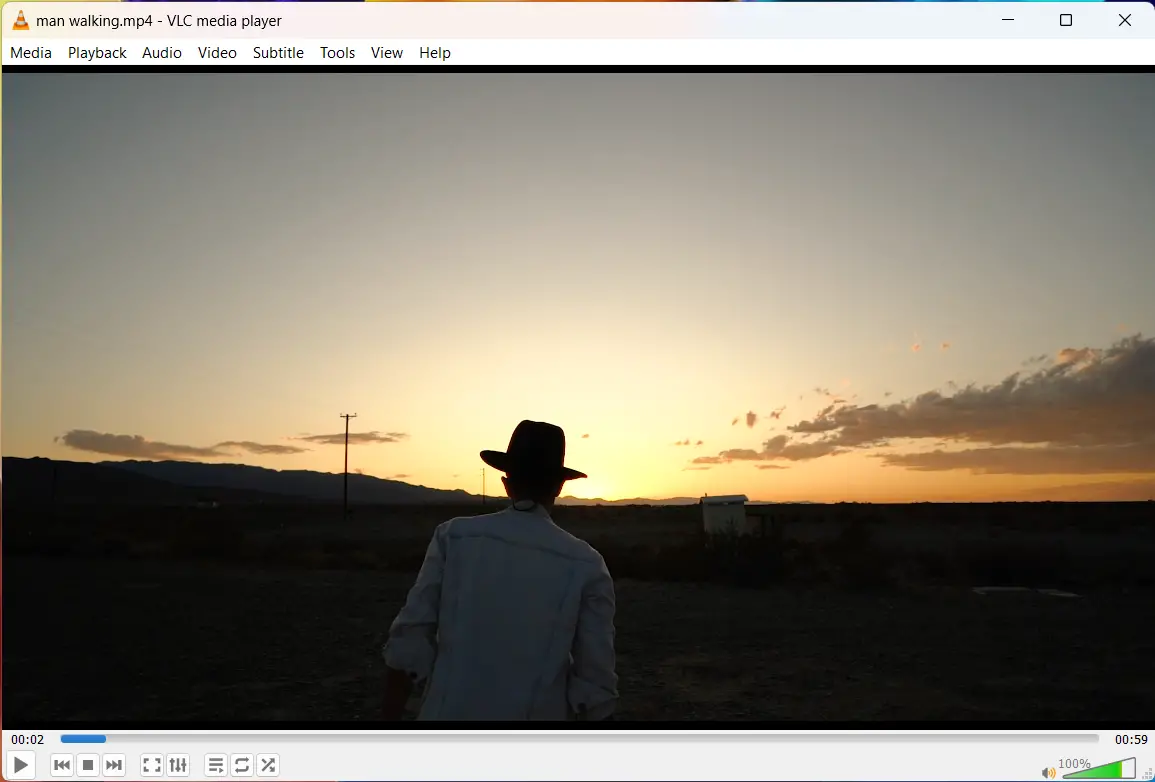 playing a video in vlc media player