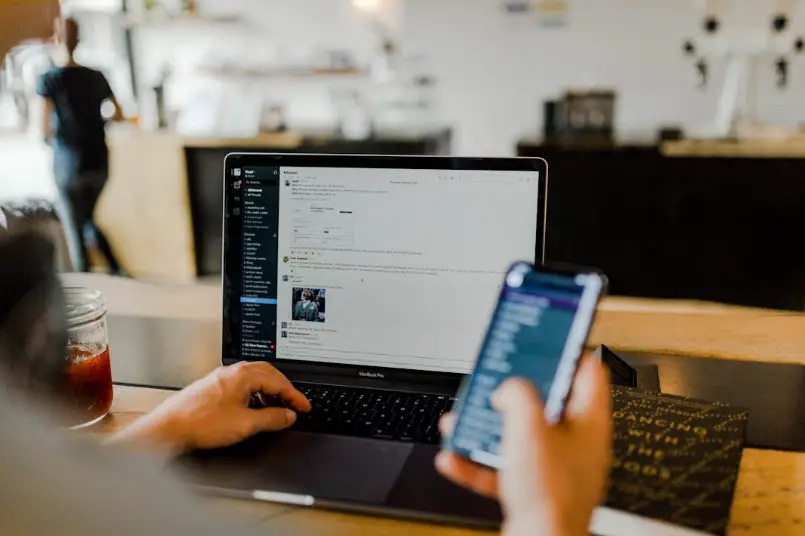 Iphone And Laptop User